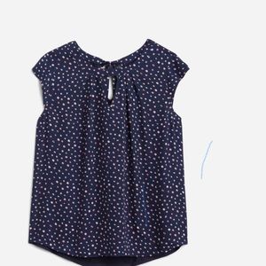 Fortune + Ivy Mixed Material Blouse